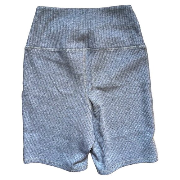 Revolve WSLY Rivington 7" high waist Ribbed Biker Short NWT, Grey Heather, XS - Picture 5 of 5
